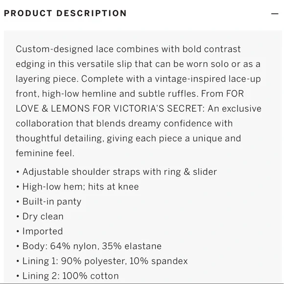 FOR LOVE & lemons Gracie lace slip NWT - Picture 6 of 8